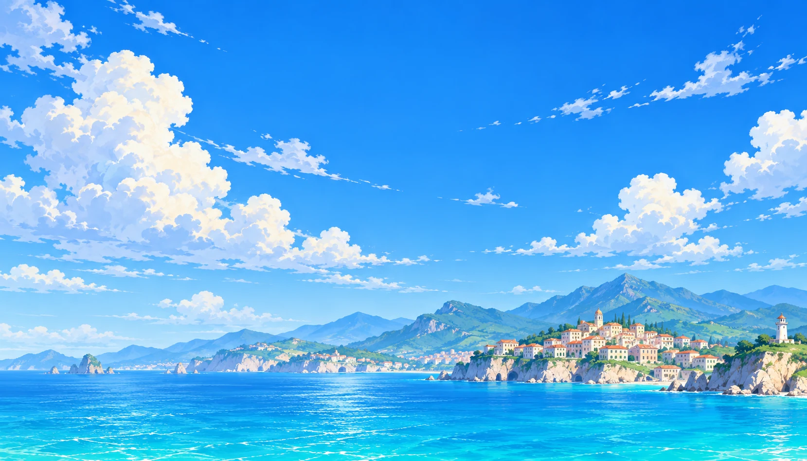 The bright Skylock coast, ready for a running and jumping adventure